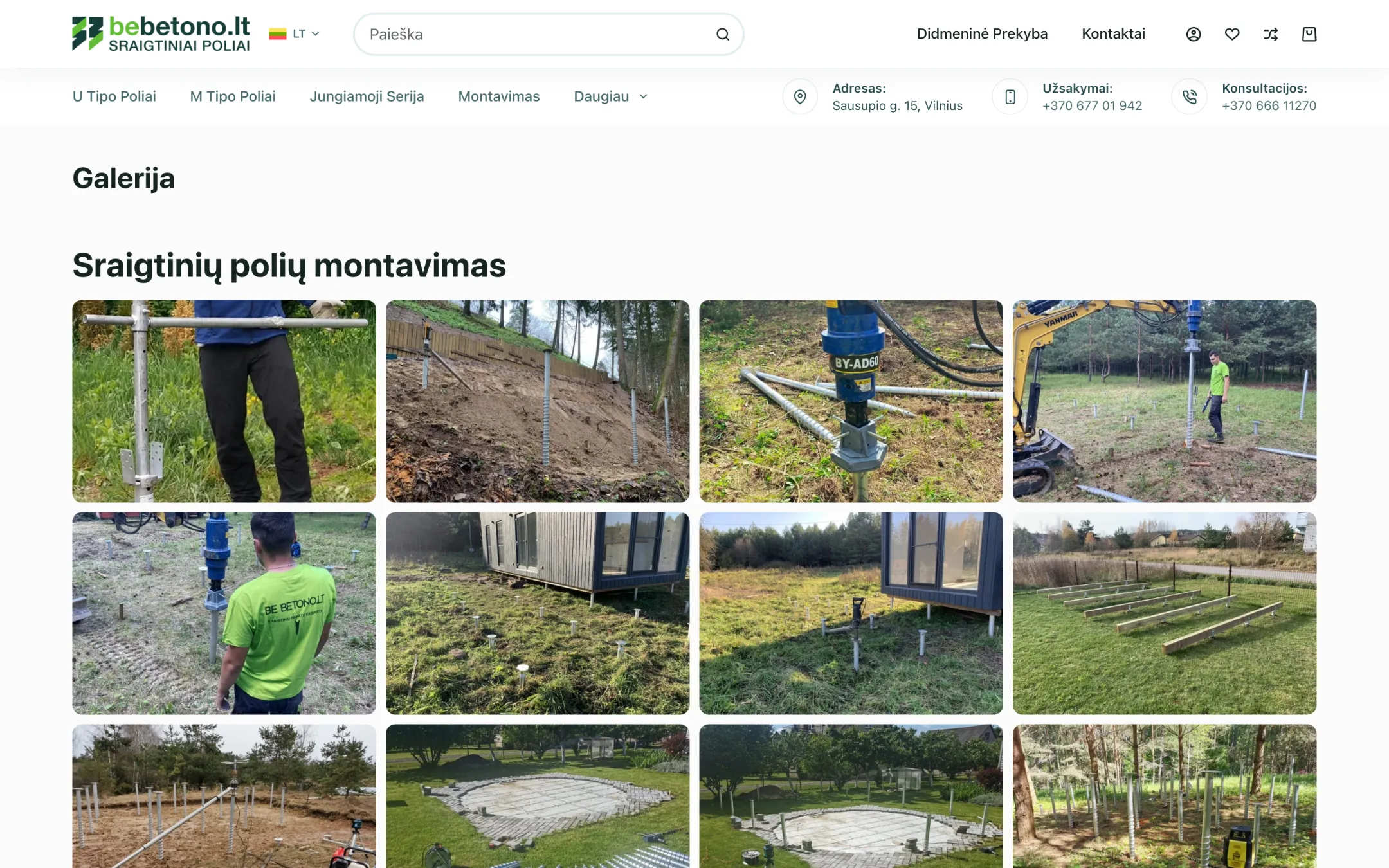 Atliktų montavimo darbų nuotraukų galerija