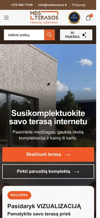 Home page on a phone