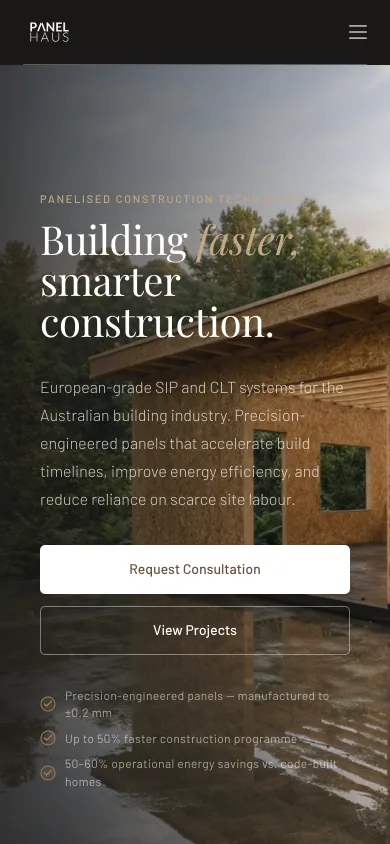 Home page on a phone