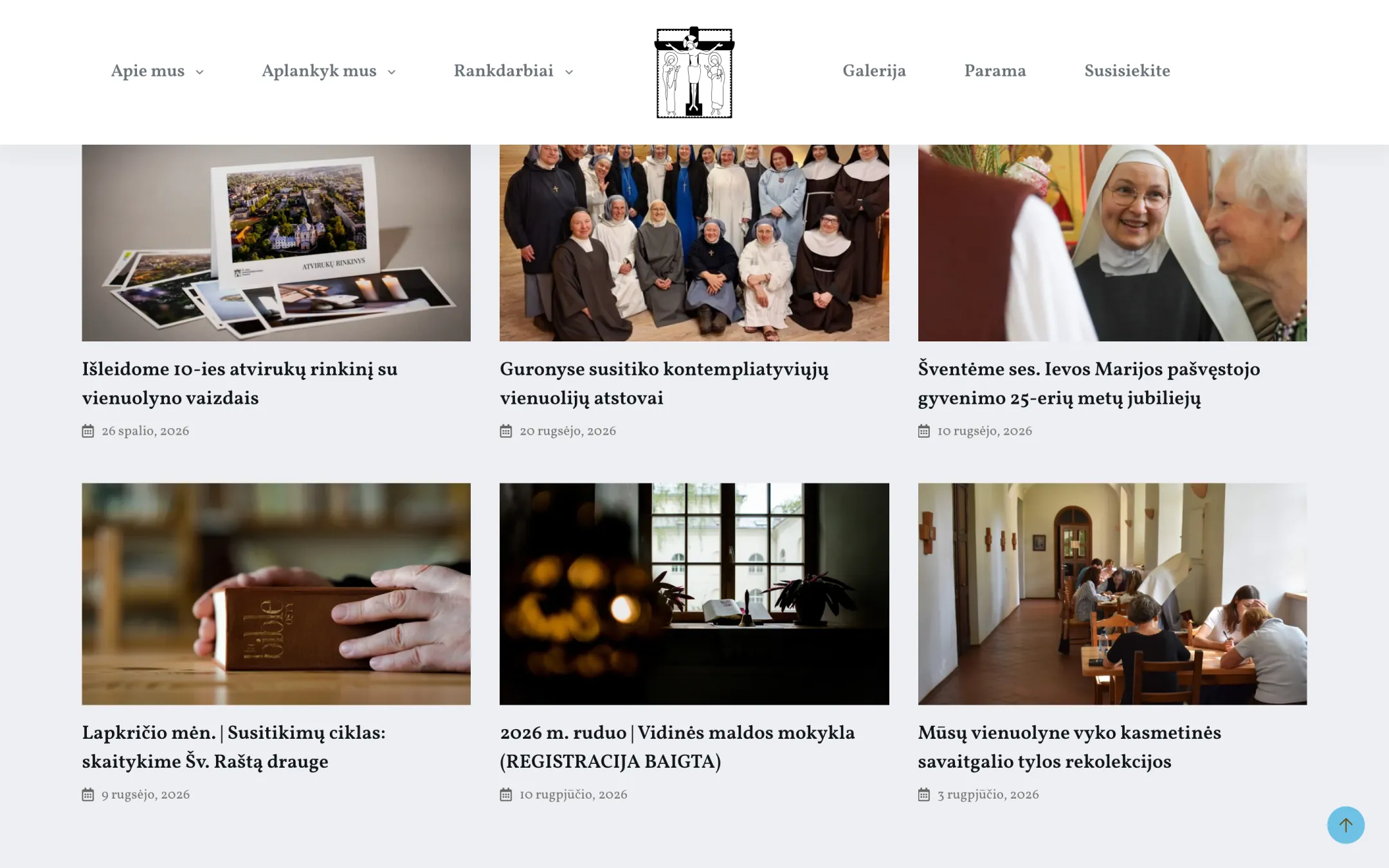 Naujienų blokas pradiniame puslapyje